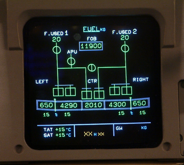 Airbus A320 ECAM displays
